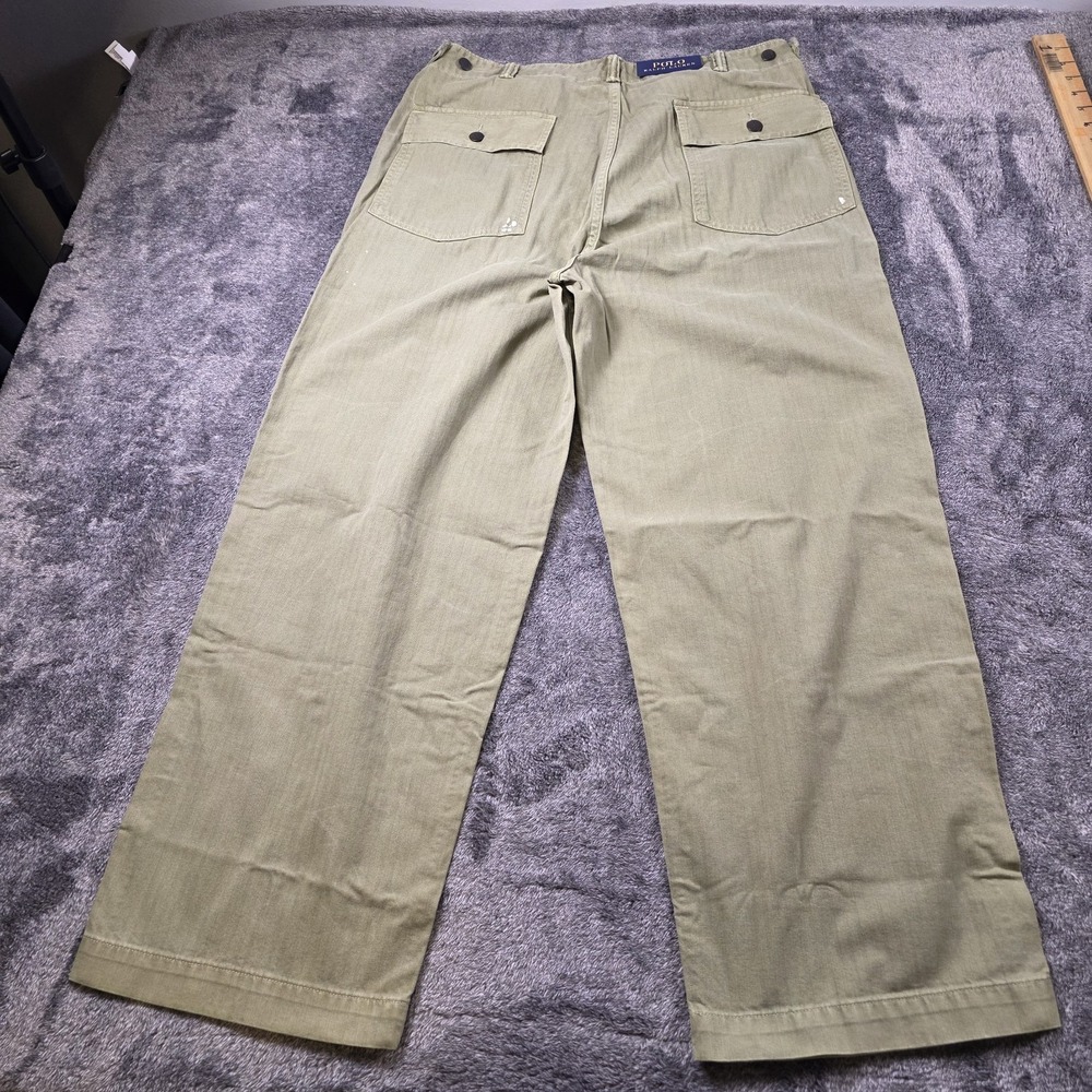 Polo Ralph Lauren Field Fatigue Pants 32x32 Distressed Utility Military Surplus - Picture 5 of 14